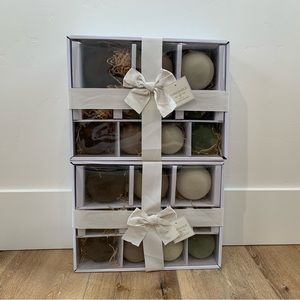 2 boxes NEW 2023 Neutral Threshold Studio McGee Velvet Christmas Ornaments